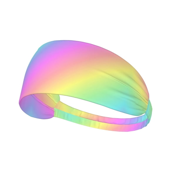 Rainbow Stripe Sports Headbands Sweatbands Non Slip Sweat Bands Athletic Workout Fashion Wide Hair Bands For Men Women