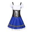 thumbnail image 4 of Disfraz azul para mujer, niña, dama, disfraz de Halloween, vestido Dirndl M, 4 of 6