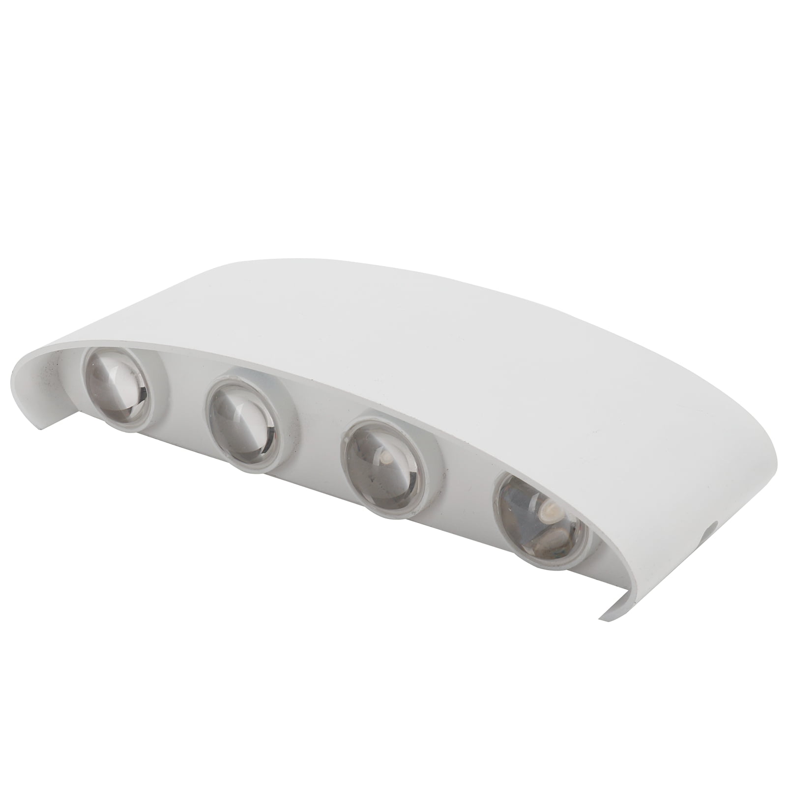 NFTIGB 8LED 8W Wall Sconce Waterproof Outdoor Wall Light Fixture, Warm Light 2000lm, White Aluminum Alloy Garden Patio Porch Corridor Exterior Decoration Lamp, AC85-265V (8.7 inches / 22.2 cm)