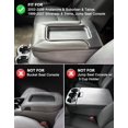 thumbnail image 5 of KBH Center Console Cover for Chevy Silverado GMC Sierra 1999-2007, Avalanche Suburban Tahoe 2002-2006, PU Leather Middle Console Armrest Cover for Truck, Gray (Fits Jump Seat Console Only), 5 of 7
