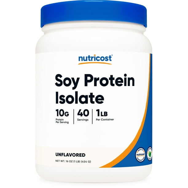 Nutricost Soy Protein Powder, 1 LB Unflavored Vegetarian, NonGMO