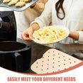 thumbnail image 4 of 100 Sheets Perforated Fryer Paper Baking Pans Nonstick Baking Paper Steamed Dumplings Mat Oven Baking Liner, 4 of 6