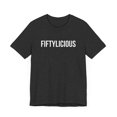 thumbnail image 3 of Fiftylicious 50th birthday party funny Cute fiftieth bday Unisex T-shirt, 3 of 8
