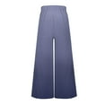 thumbnail image 4 of Wycnly on Sale Pants for Women Womens Plus Size Pants Fashion Gradient Print Loose Wide Leg Palazzo Long Pants Fall Casual Linen Elastic Waist Ladies Trousers, 4 of 5