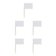 thumbnail image 1 of Inteprter Paquete de 100 Kit de decoración de pasteles Banderas de palillos de en blanco Herramientas sólidas para hornear de Halloween Estilo Blanco 5piezas Inteprter CBP220643, 1 of 4