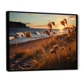 thumbnail image 2 of Designart "A Mesmerizing Golden Sands wall art IX" Landscapes Floater Framed Wall Art Living Room, 2 of 7