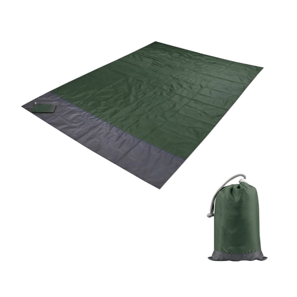 Outdoor Waterproof Mat Camping Picnicking Ground Mat Portable Tent Floor Blanket Carpet, Army
