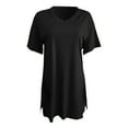 thumbnail image 5 of Pxiakgy Two Piece Outfits for Women Short Sleeve Casual Basic Shorts Set Black + L, 5 of 5