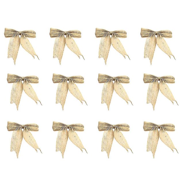 12 Uds. De lazo de arpillera, colgante para árbol de Navidad, decoración creativa para árbol de Navidad, adorno de Navidad