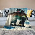 thumbnail image 2 of Orinice Snowboarding Sun Action Warm Lightweight Blanket Soft Fleece Blankets All Seasons Decor Cow Gifts Bed Sofa Living Room Exquisite Gifts 60x80in, 2 of 6