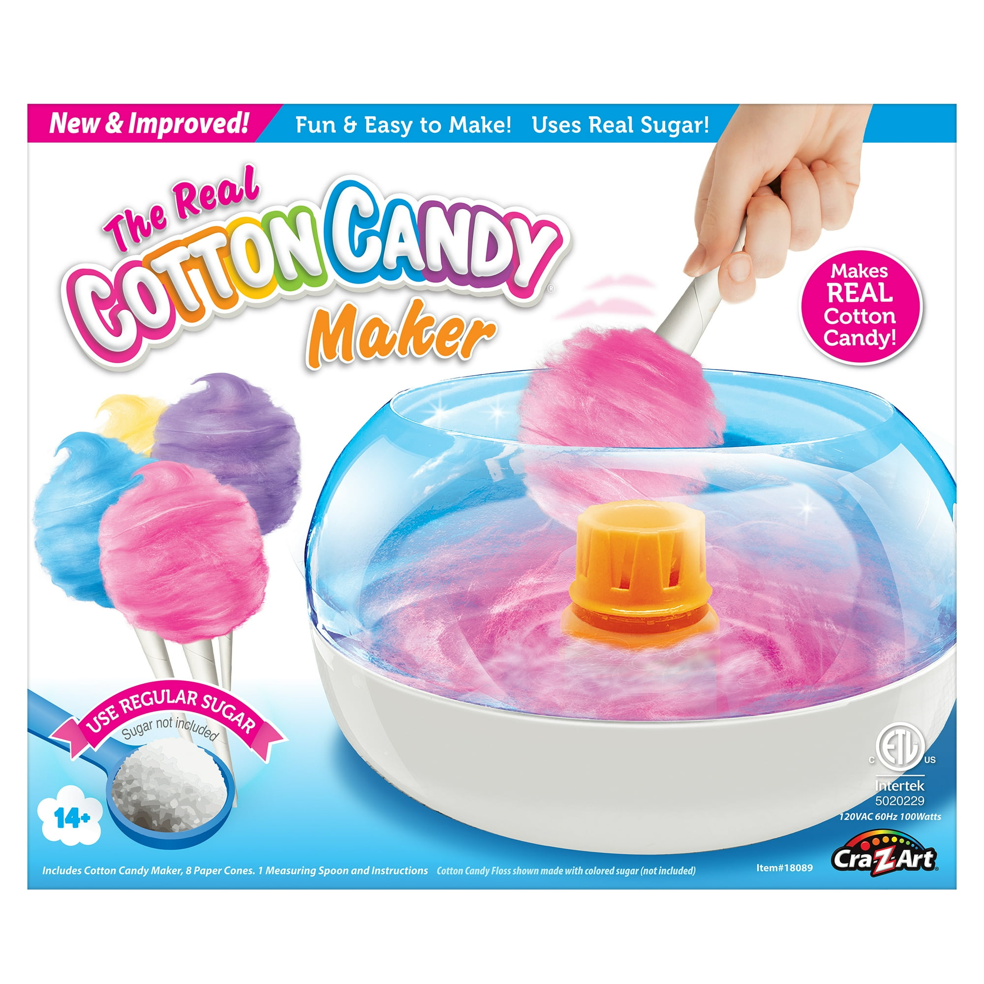 Cra-Z-Art Cotton Candy Maker Machine with Accessories, Includes Cones and Spoon