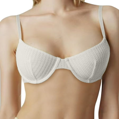 Gnurob Push Up Bralette for Womens No Underwire Bralettes Beauty Back Smoothing Bra Adjustable Strap Bras Comfort Seamless Brassiere Everyday Wear Clearance Saving White X-Large