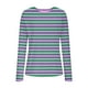thumbnail image 4 of Neewe Long Sleeve Shirts for Women Striped Crew Neck Casual Fall Fashion Blouses Basic Tunic Tops Dressy Work Clothes, 4 of 8