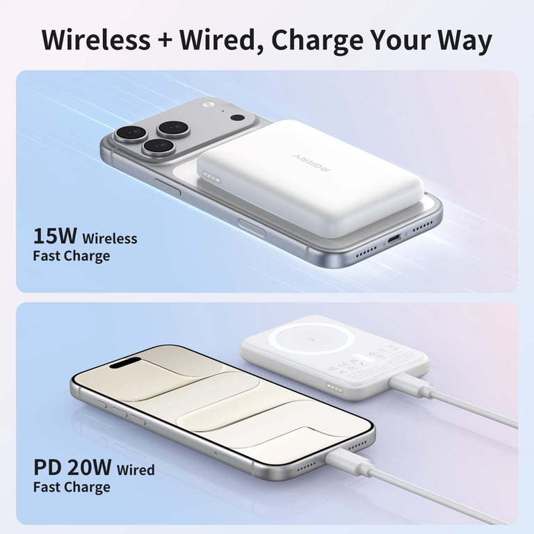 RORRY 5000mAh Magnetic Power Bank Black photo 5