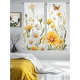 thumbnail image 2 of Yellow Spring Floral Sheer Curtains 63 Inch Length 2 Panels Set, Summer Daisy Pastoral Botanical Voile Window Treatment Rod Pocket Curtains Sheers Drapes for Bedroom/Living Room/Kitchen 52x"63"x2, 2 of 7