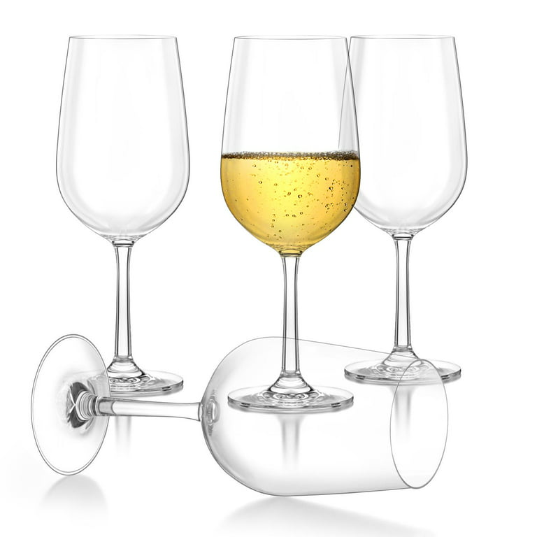 Creativeland CTL-US005B-4 12.5 oz Crystal Round Wine Glass, White - Set  of 4 