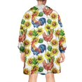 thumbnail image 2 of Wearable Oversized Blanket,Sunflower Chicken Pattern Wearable Blanket Hoodie for Adults,Cozy Hooded Blankets with Super Pockets,Super Warm Fuzzy Pullover for Women & Men, 2 of 6