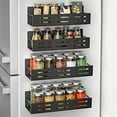 Seasoning Rack For Refrigerator Black Shelf And