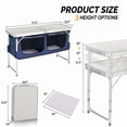 thumbnail image 2 of Alvantor 4 Ft Folding Camping Table with Storage Portable Aluminum Picnic Table for Indoor Outdoor Use, 2 of 8