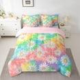 thumbnail image 2 of Manfei Floral Daisy Boy Girl Twin Bedding Sets 7-Piece,Abstract Gradient Bedding Comforter Set Microfiber,Chic Flowers Breathable Sheet Sets,Microfiber Bedroom Decor,Reversible, 2 of 8