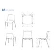 thumbnail image 4 of Olio Designs Lola 31"H Stack Chair, Leg Base, Armless, Light Grey, 4 of 8