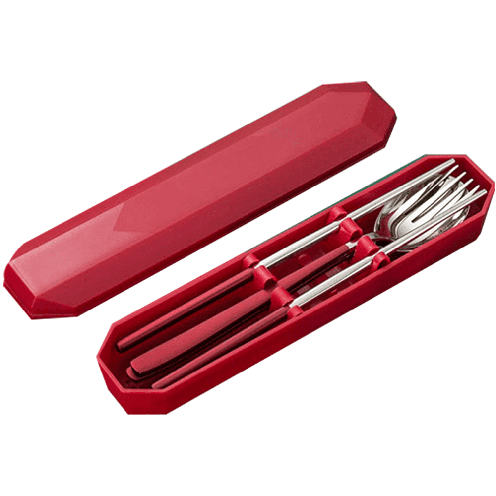 3Piece Portable Travel Utensils Set with Case, Stainless Steel