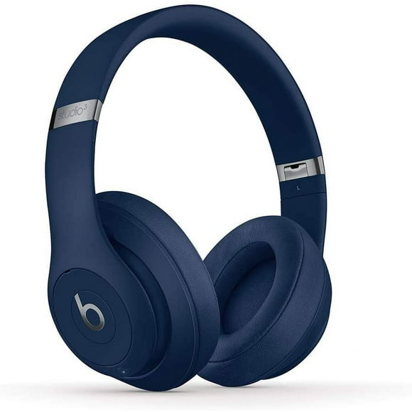 Restored Beats Studio3 Wireless Noise Cancelling Over-Ear Headphones - W1 Chip, Class 1 Bluetooth, 22 Hours of Listening Time, Built-In Microphone - (Blue)