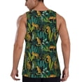 thumbnail image 3 of Gaeub Jungle Leopard Yellow Men's Athletic Tank Top, Workout Sleeveless Shirts, Running Tank Tops for Gym, Running, Training - Medium, 3 of 9