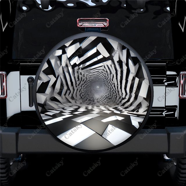 3D Colorful Depth Print Spare Tire Cover Waterproof Tire Wheel Protector for Car Truck SUV Camper Trailer Rv