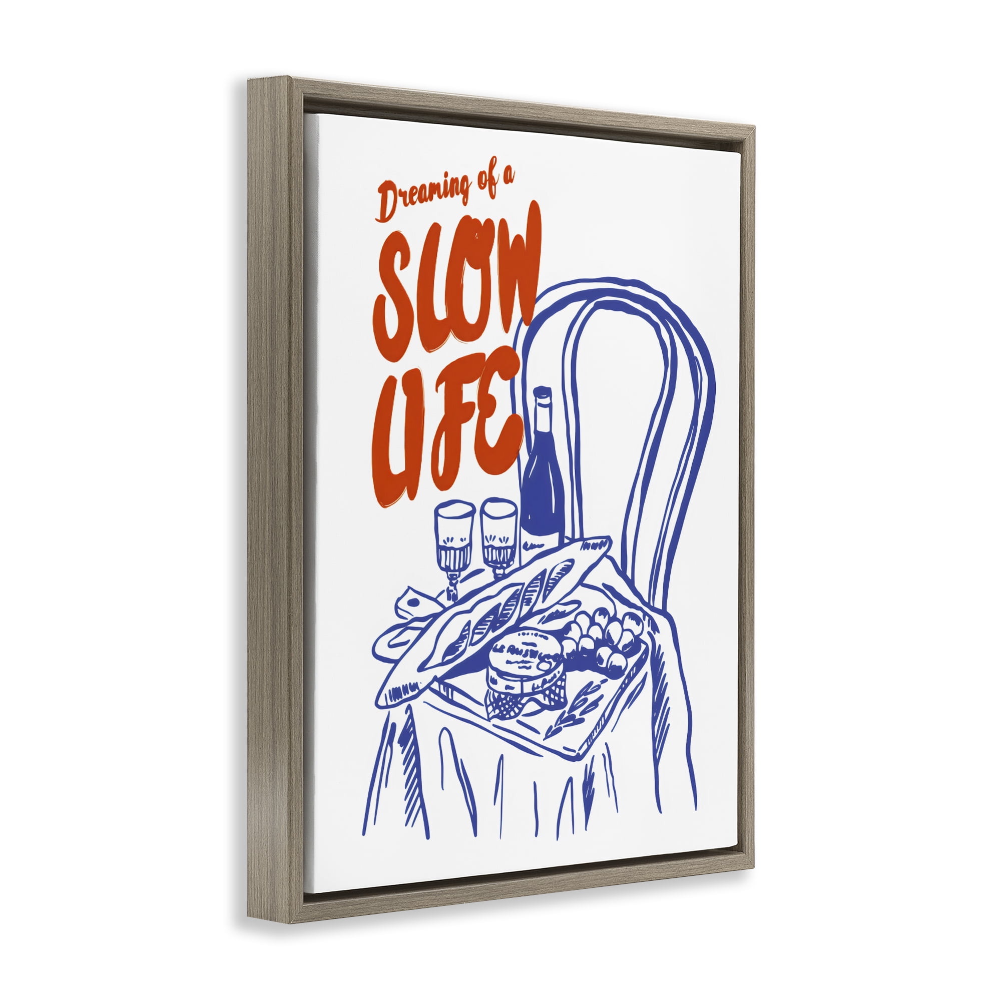 Stupell Industries Dreaming Of A Slow Life Brown Framed Floater Canvas Wall Art, design by The Prints Vibe