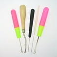 thumbnail image 3 of Miangastore 5pcs Bent Latch Hook Crochet Needle Craft Knitting Tool for Sweater Braid Carpet, 3 of 8