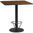 thumbnail image 1 of Flash Furniture Table de Bar Carrée en Noyer 42 Po, 1 of 4