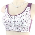 thumbnail image 4 of Sports Bra Bras For Women Front Closure Lightly Lined No Underwire T Shirt Bras For Everyday Full Coverage Comfort Supportive Bralette,Purple Women'S Nylon Underwear 40, 4 of 5