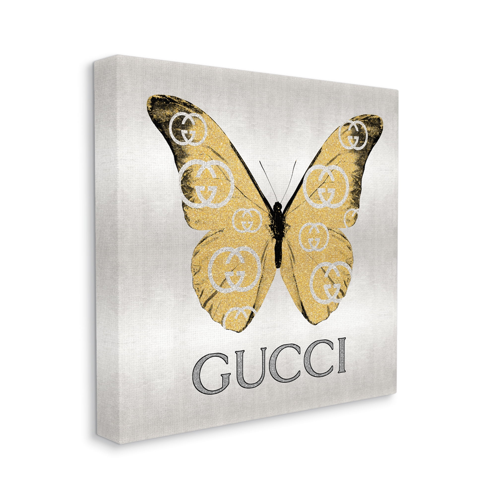 Stupell Industries Glam Brand Butterfly Animals & Insects Painting Gallery Wrapped Canvas Print Wall Art, 17 x 17