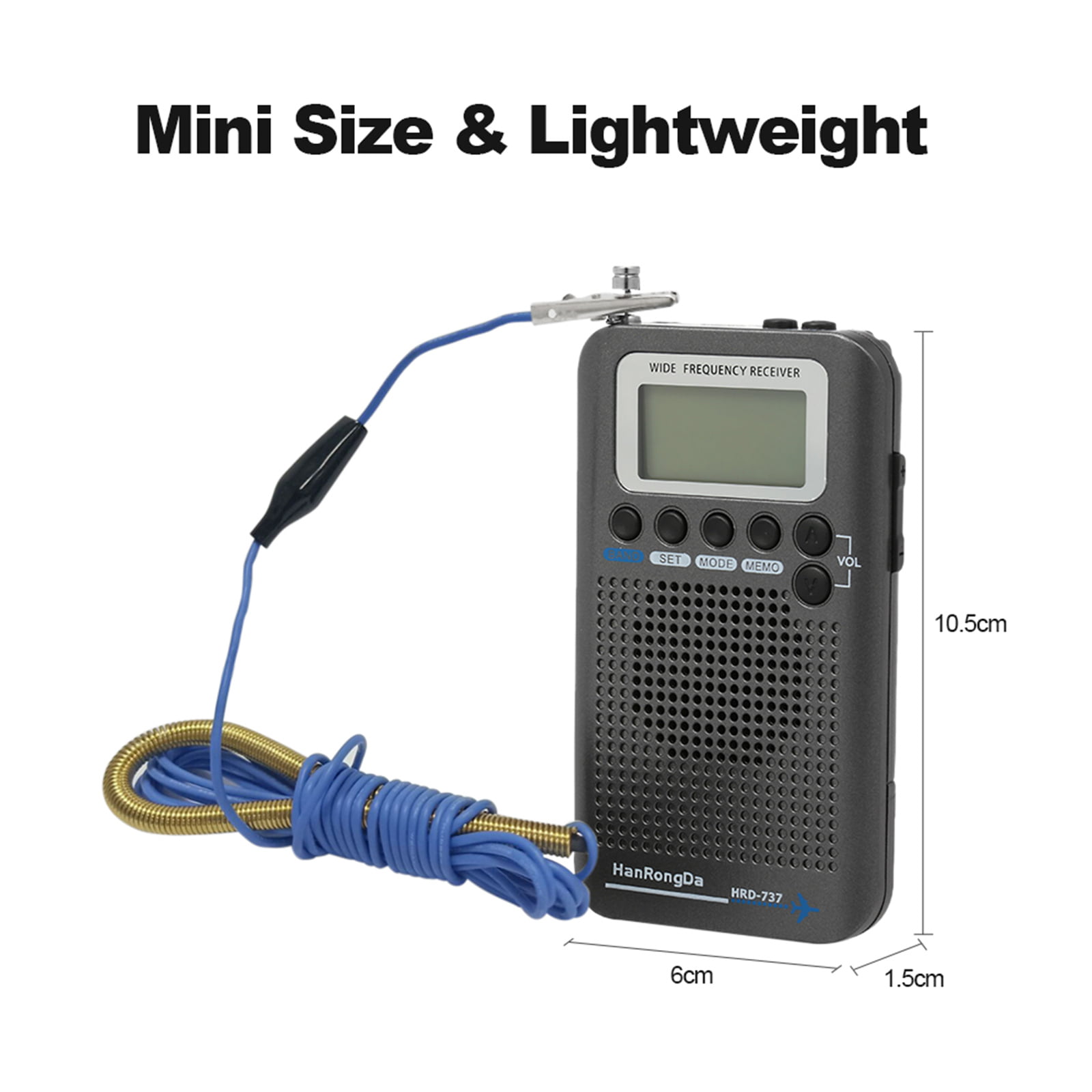 Comprar HanRongDa HRD-737 Radio portátil de banda completa receptor de banda  aérea FM/AM/SW/CB/Air/VHF banda mundial