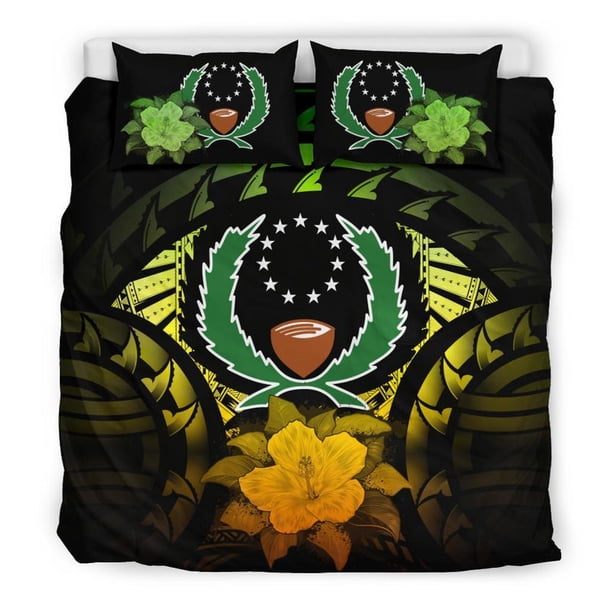 Juego de funda nórdica Pohnpei - Pohnpei Flag & Reggae Hibiscus
