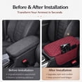 thumbnail image 6 of Universal Center Console Armrest Pad - Memory Foam Height Extender - Ergonomic Elbow Support Cushion with Side Storage Pockets for Phones & Cards - Leather Console Protector for Trucks, SUVs & Sedans, 6 of 11