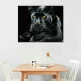 thumbnail image 3 of JEUXUS Black &amp; White Panther Canvas Wall Art Wildlife Animal Pictures Prints Wild Leopard wIth Yellow Eyes Paintings Modern Framed Artwork for Living Room Bedroom Bathroom Office Decorations, 3 of 5