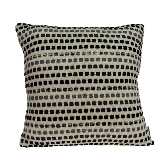 Parkland Collection PILB11031P Zanti Tan, Grey & Black Square Transitional Pillow Cover with Poly Insert - 20 x 20 x 7 in.