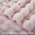 thumbnail image 2 of Faux Fur Throw Blanket, 1000GSM Fluffy Soft Bubble Blanket for Couch Bed, Cozy Plush Warm and Thick Blanket, Fuzzy Rabbit Lola Throw for Living Room Bedroom 50''*60'' Pink, 2 of 13