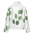 thumbnail image 6 of Jackets for Women Winter Coat Jackets Flannel Stand Collar Jacket(Eucalyptus Leaf Pattern,Size:S-4XL), 6 of 7