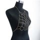 thumbnail image 4 of Women's Halterneck Mesh Body Chain Bikini Bra Necklaces Stomachers, 4 of 5