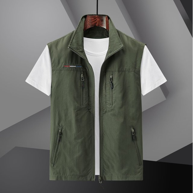 Chaleco de secado rápido para exteriores, ropa de trabajo fina con múltiples bolsillos para primavera, verano y otoño, chaleco de talla grande