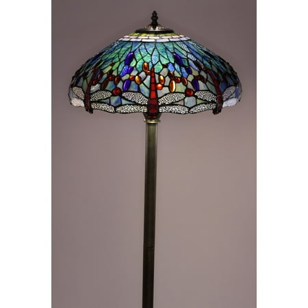 Floor Lamp Tiffany Style Dragonfly With Two Pull Chains For Easy Floor Lamp Tiffany Style Dragonfly With Two Pull Chains For Easy Operation 61 In High