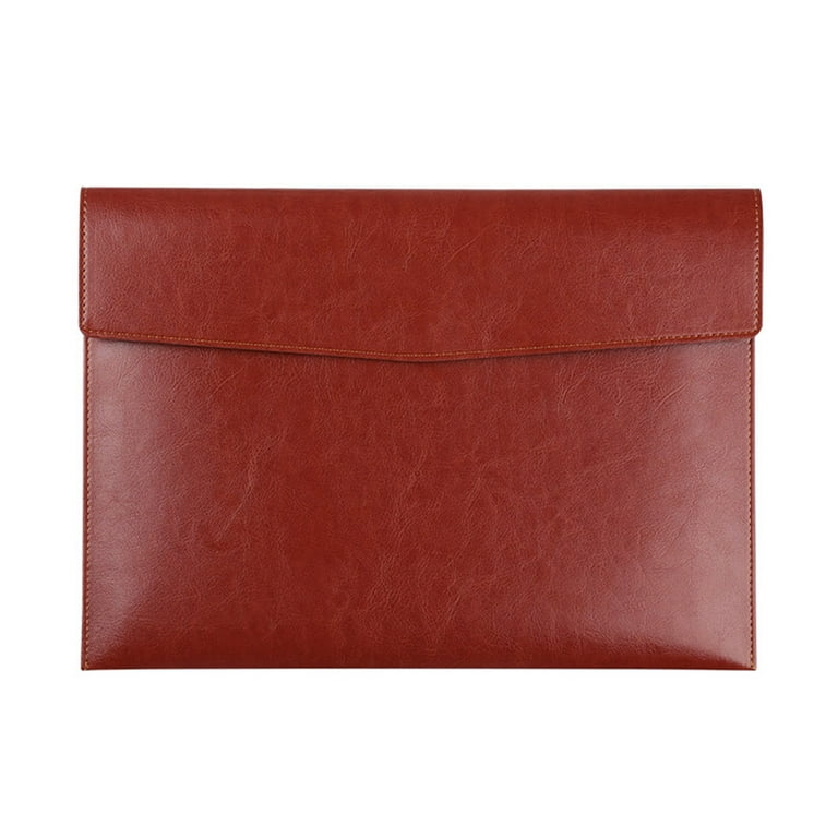 8 Pcs A5 Document Holder - Waterproof PU Leather Envelope Bags With Zipper - Organizer For Cash, Receipts, Passports