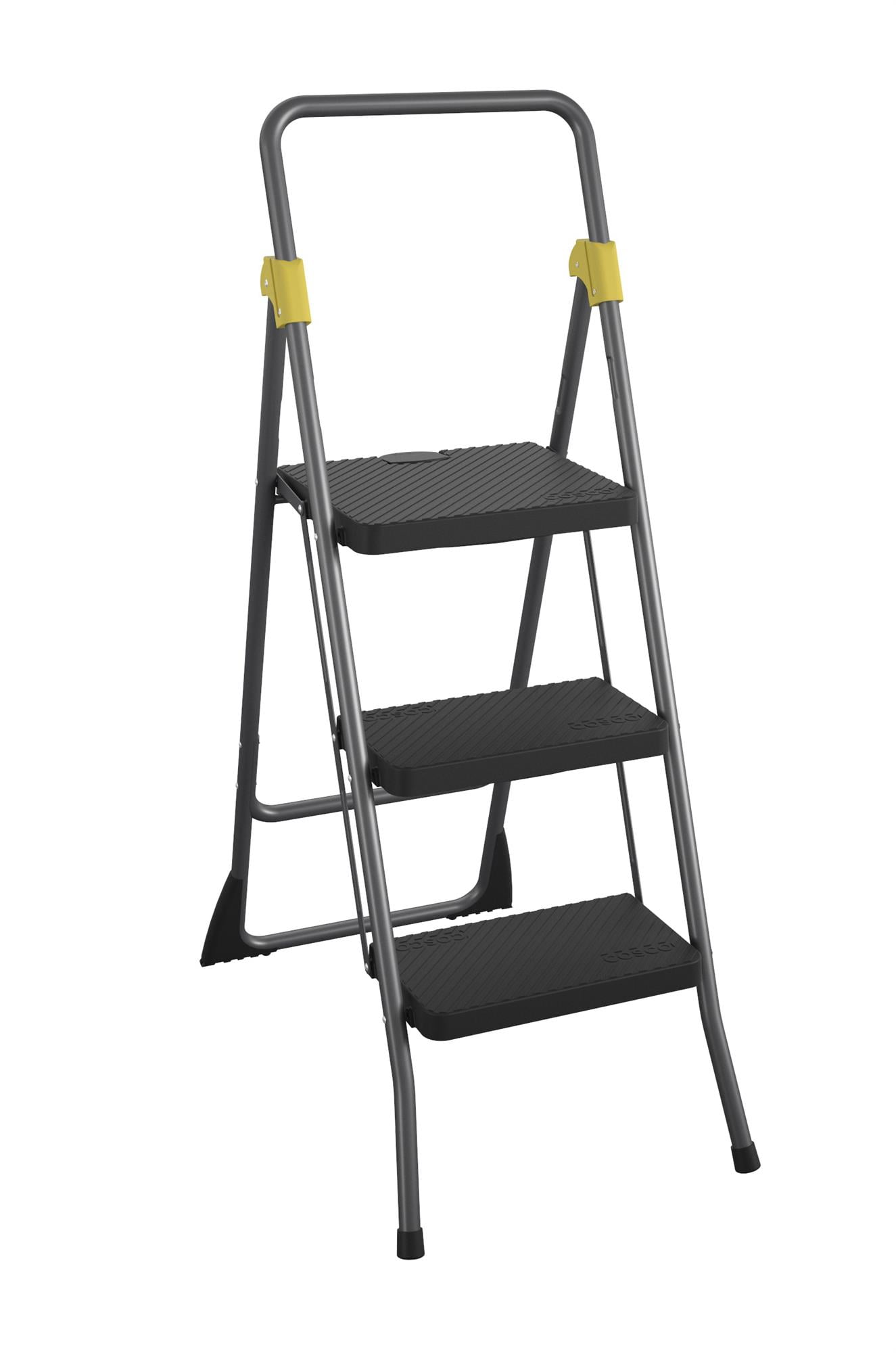 Polder 3-Step Ultralight Aluminum Step Stool - 52.5" Tall, Holds 225 Lbs