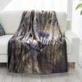 Sherpa Fleece Throw Blanket Wolf Print Pattern, Lightweight Hypoallergenic Bed or Couch Soft