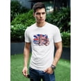 thumbnail image 2 of England Flag And Grunge Bridge T-Shirt Men -Image by Shutterstock, Male x-Large, 2 of 4
