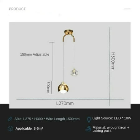 

NZISNG Stylish Modern and Elegant Crystal Chandelier with 2 Heads - Beautiful LED Ceiling Lights for Entrance Bathroom and Bedroom - Contemporary Chic Bedside Lamp Decoration with a T
