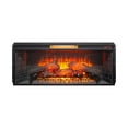 thumbnail image 6 of Youmumeub 42-Inch Wall-Mount or Built-In Electric Fireplace Insert — Realistic 4-Level Flame, Infrared Quartz Heat, Remote & Speaker, Timer, Adjustable Brightness, Tempered Glass, CSA Certified, 6 of 20